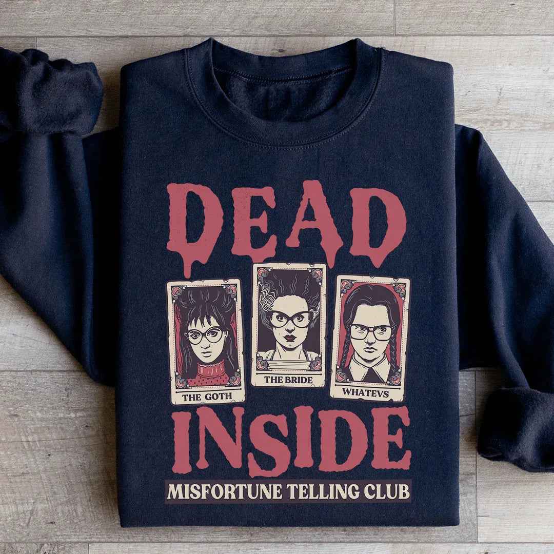 Gothic Horror Tarot Card Fleece – \"Dead Inside Misfortune Telling Club\"
