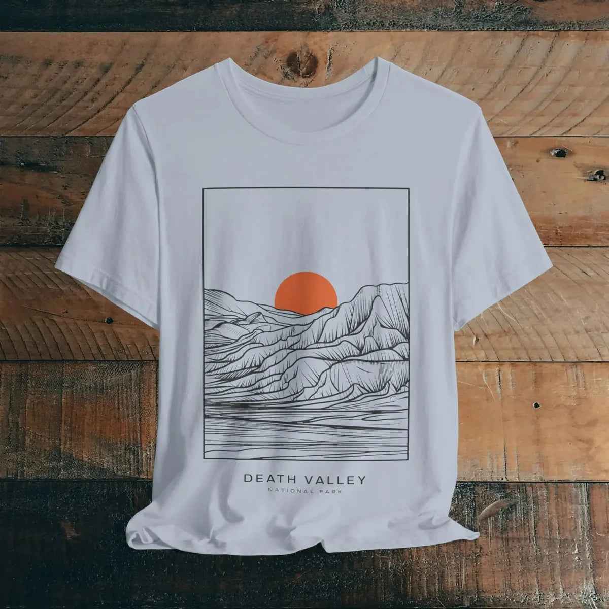Death Valley National Park Desert Line Art Unisex Fit Soft T-Shirt