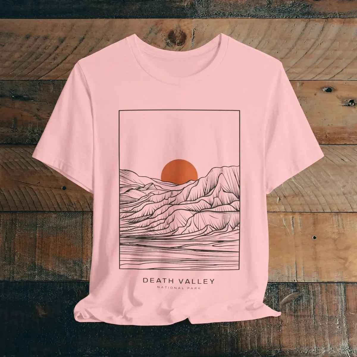 Death Valley National Park Desert Line Art Unisex Fit Soft T-Shirt