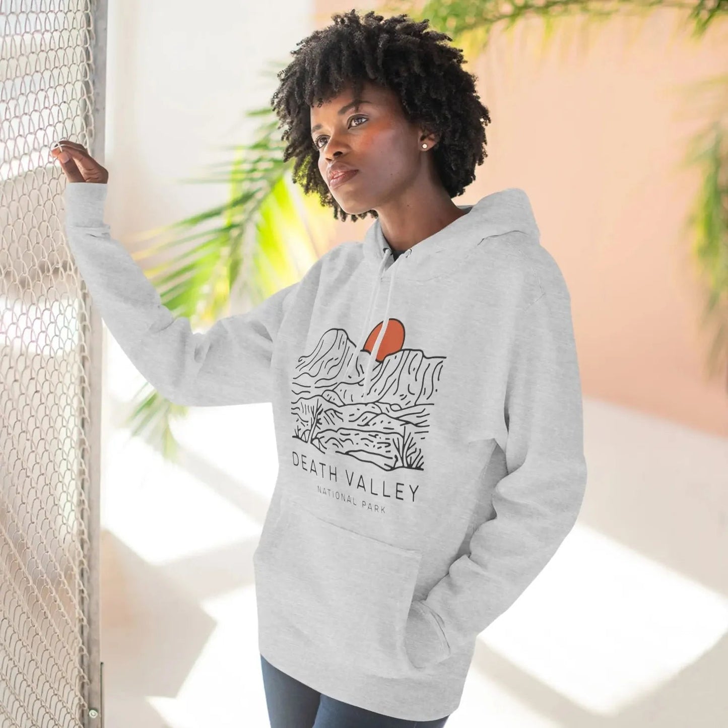 Death Valley National Park Fleece Hoodie Desert Dunes