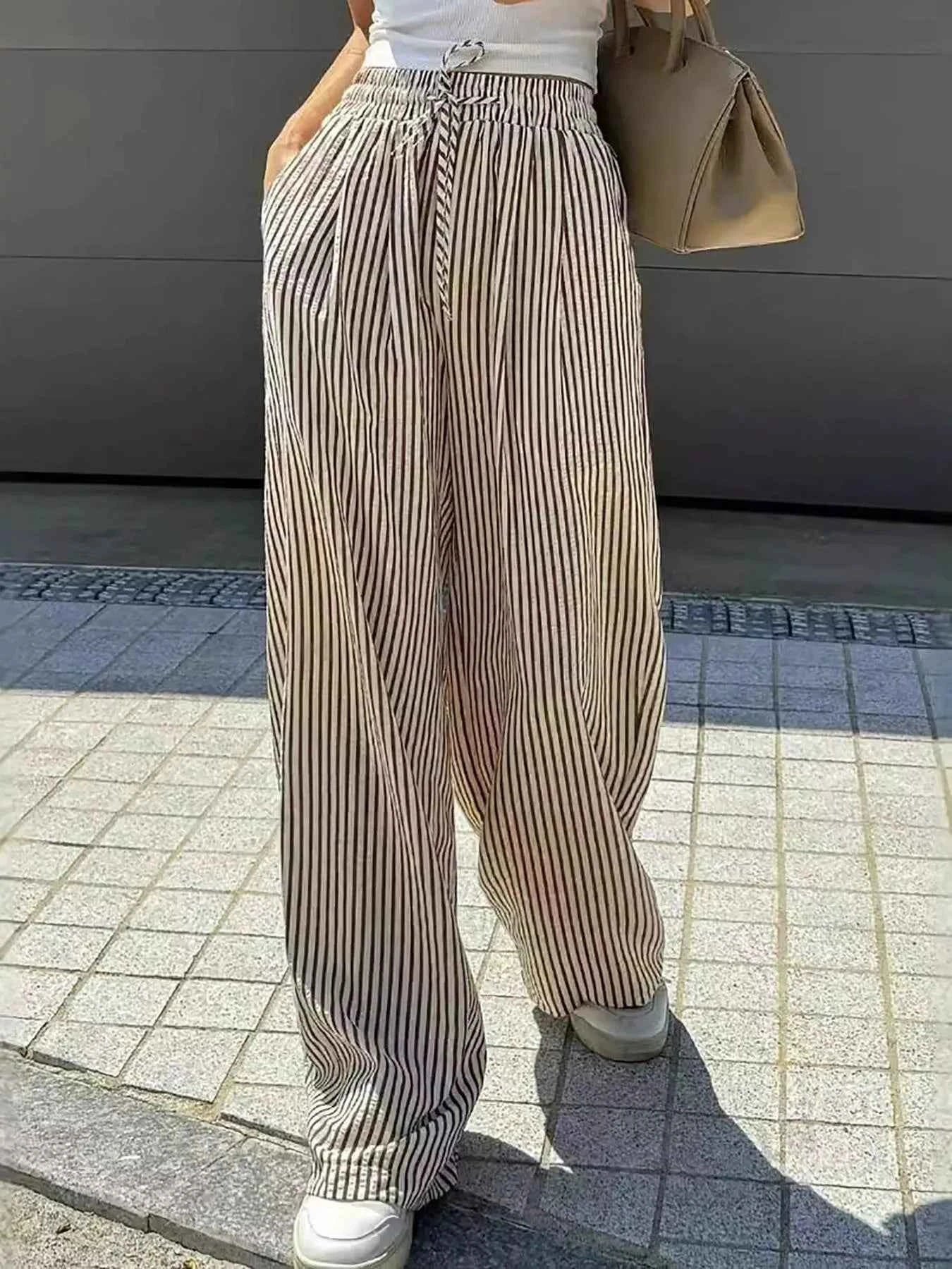 Striped Wide Leg Pants