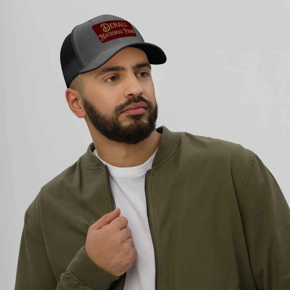 Denali National Park Sign Embroidered Trucker Hat