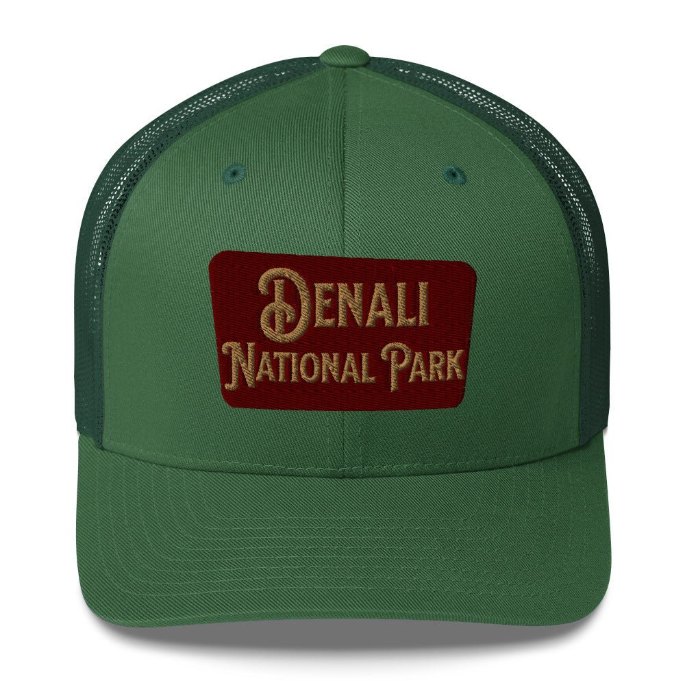 Denali National Park Sign Embroidered Trucker Hat