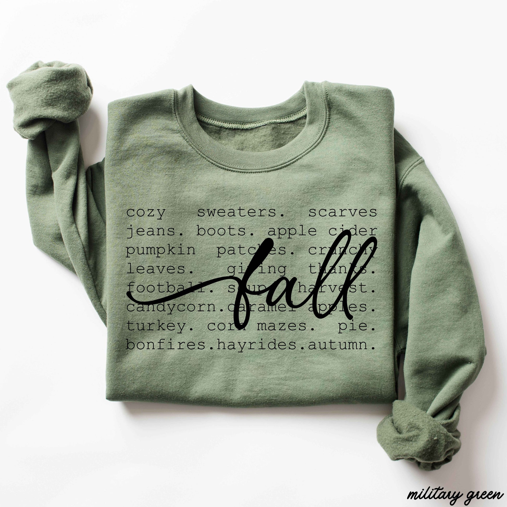 Fall Words Sweatshirt *5 Colors (S-3X)