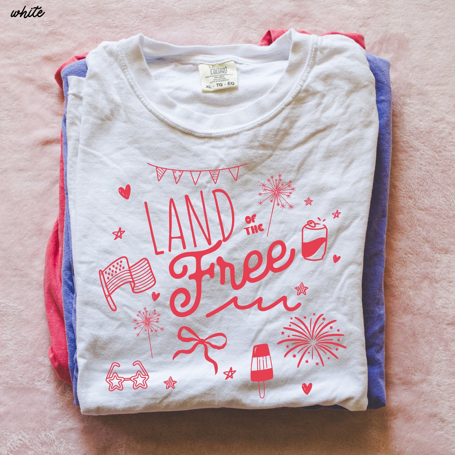 Land of the Free Doodle Tee *8 Colors (S-3X)