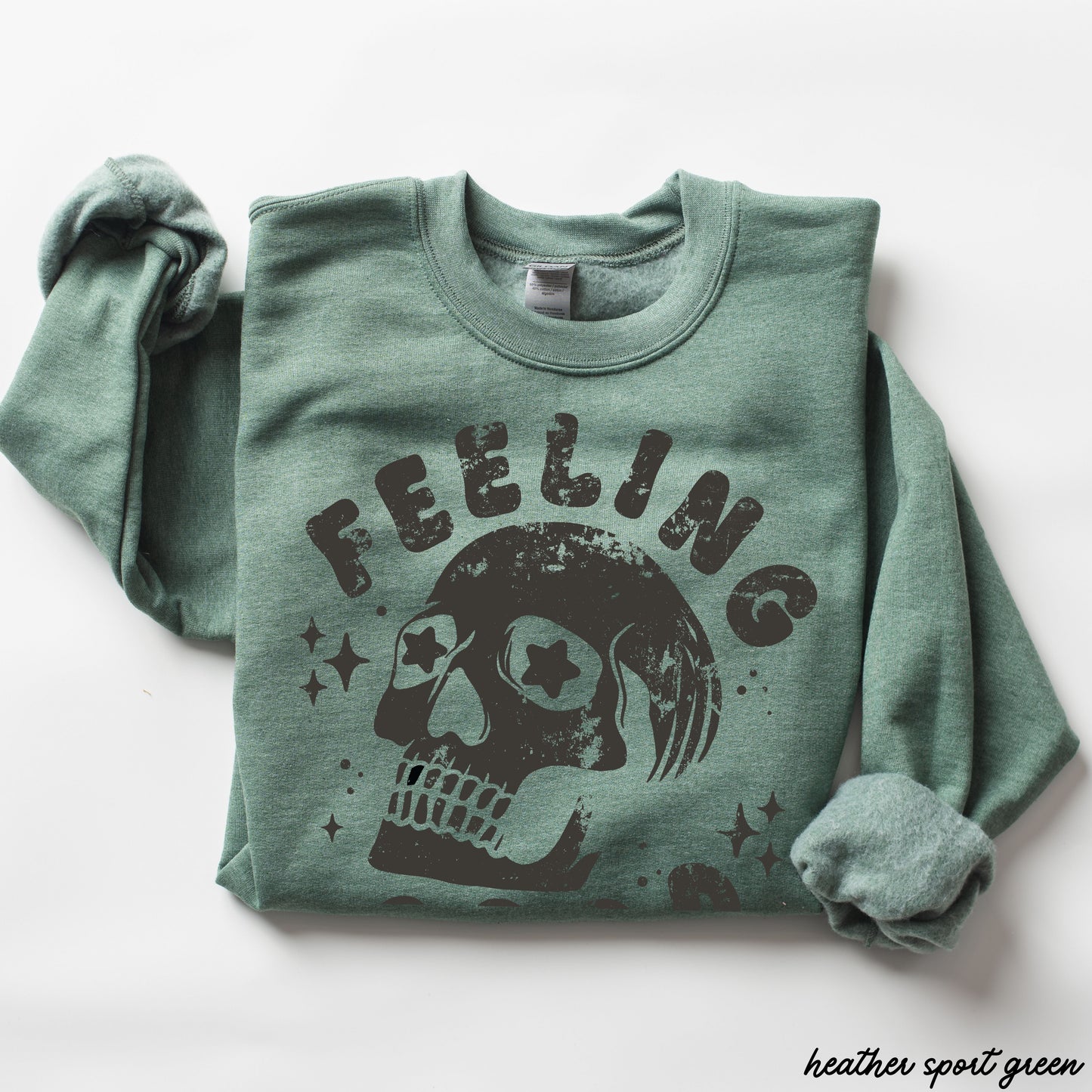 Feeling Good Skull Sweatshirt *7 Colors (S-3X)