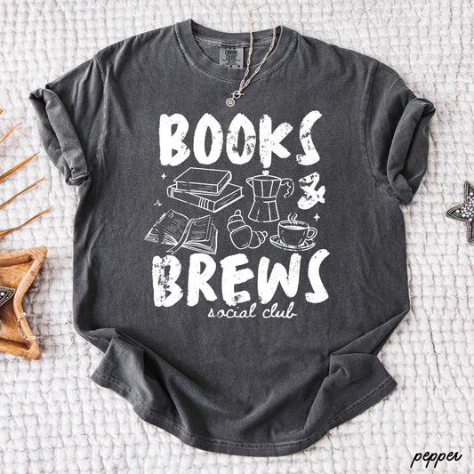 Books & Brews Tee *16 Colors (S-3X) COPY
