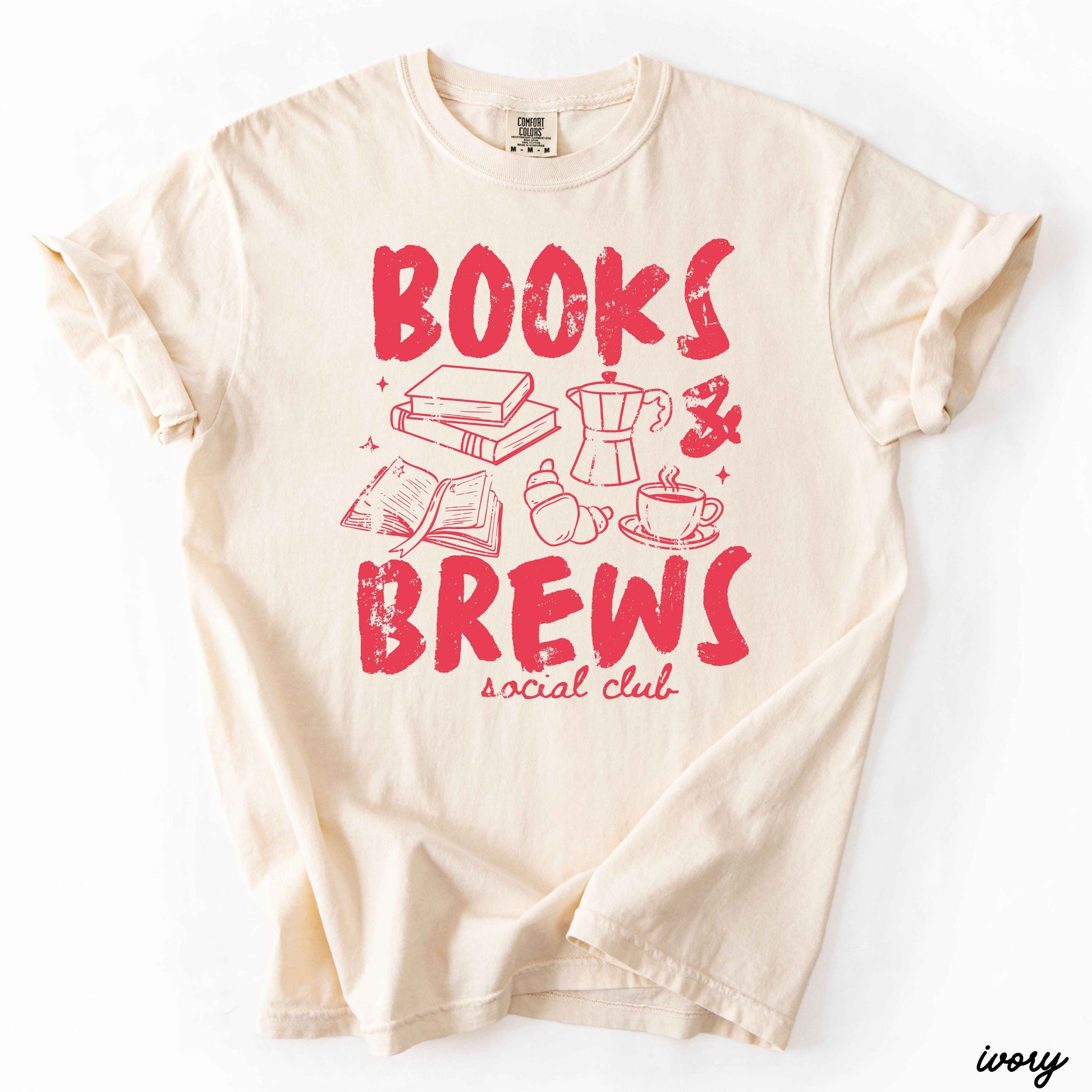 Books & Brews Tee *16 Colors (S-3X) COPY