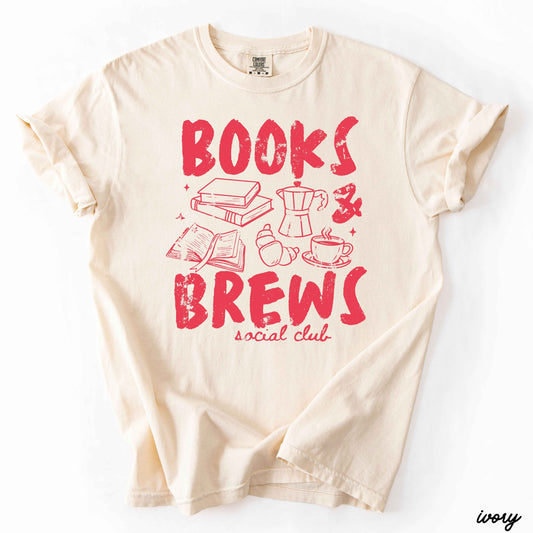 Books & Brews Tee *16 Colors (S-3X) COPY