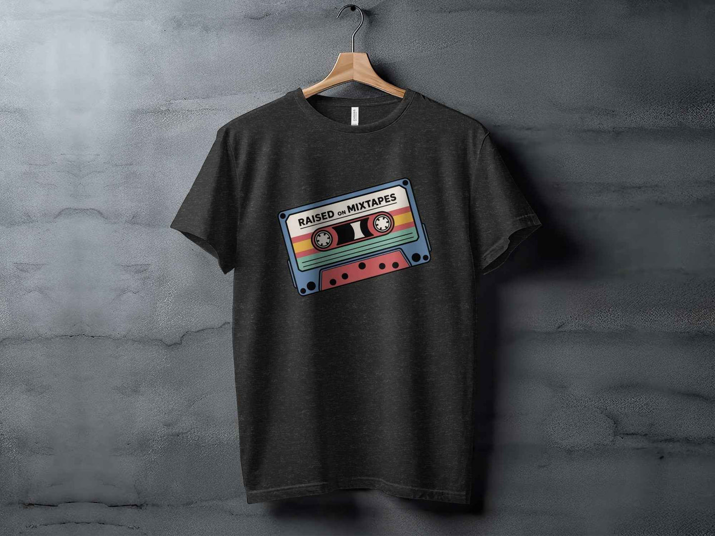 Raised On Mixtapes Retro Cassette T-Shirt