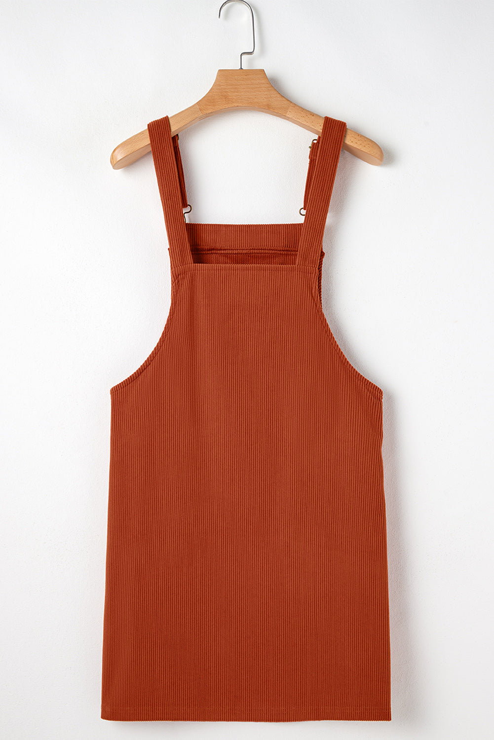 Front Pockets Corduroy Overall Dress