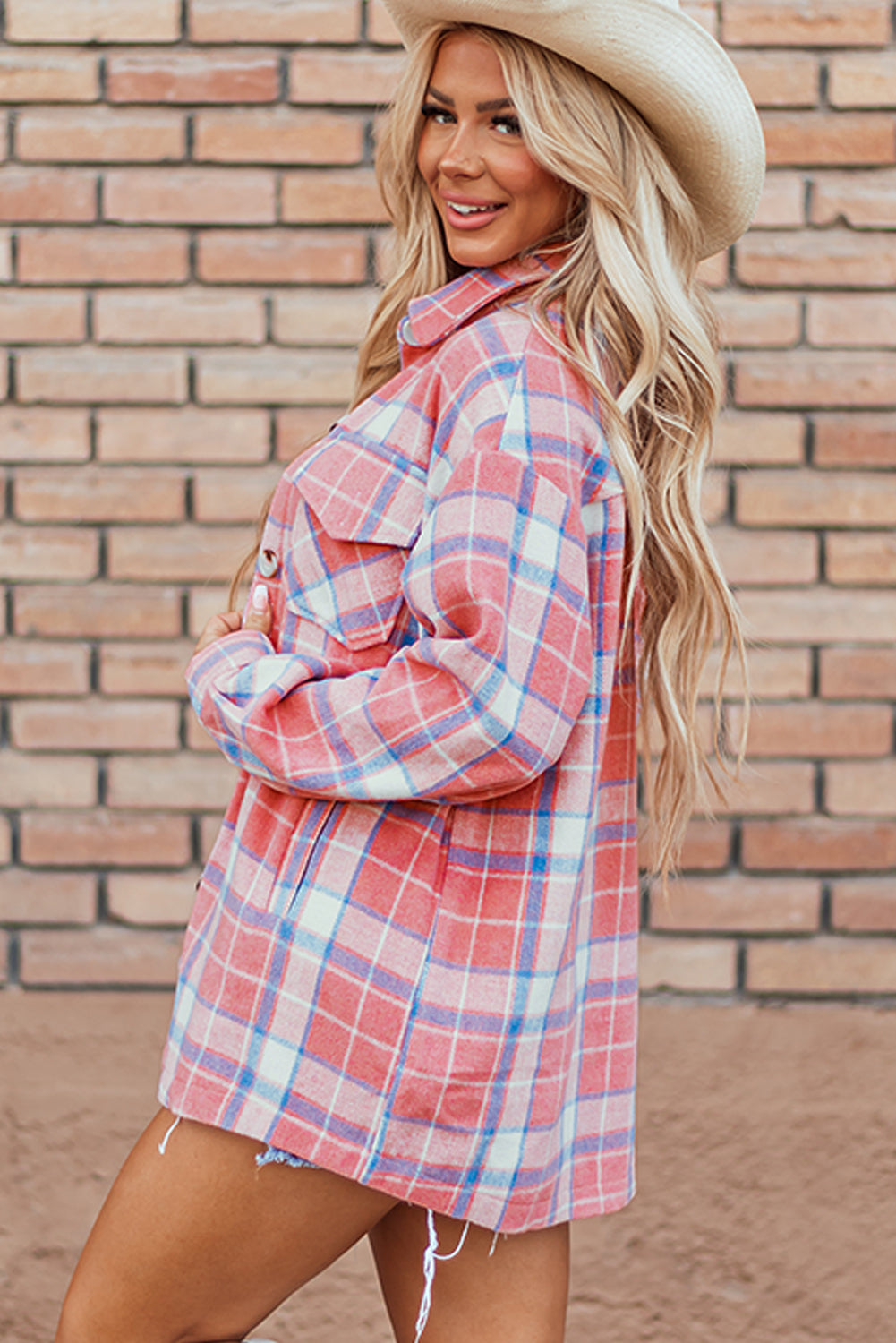 Plaid Button Up Shacket