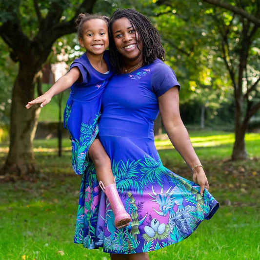 Adult Dinosaurs Super Twirler Dress with Pockets