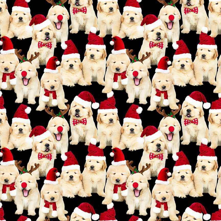 Dogs in Santa Hats Shorter Fit & Flare Dress