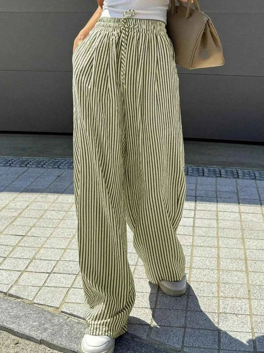 Striped Wide Leg Pants