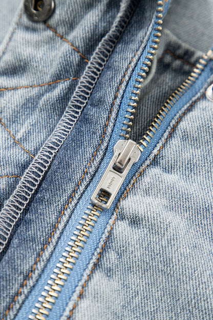 Sophia Zip Up Washed Jacket