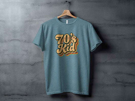 Retro Style 70s Kid With Colorful Layers T-Shirt