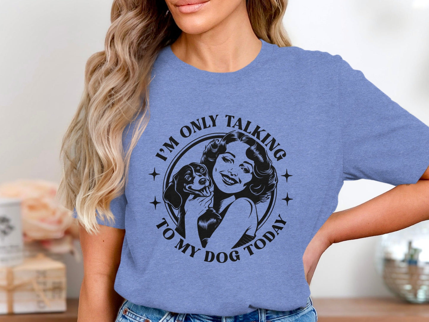 I am only talking to my dog today Graphic Novelty T-Shirt