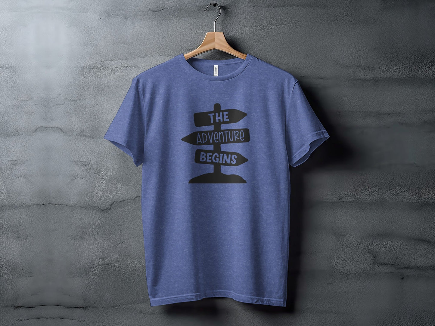The Adventure Begins Arrow Signpost Graphic T-Shirt