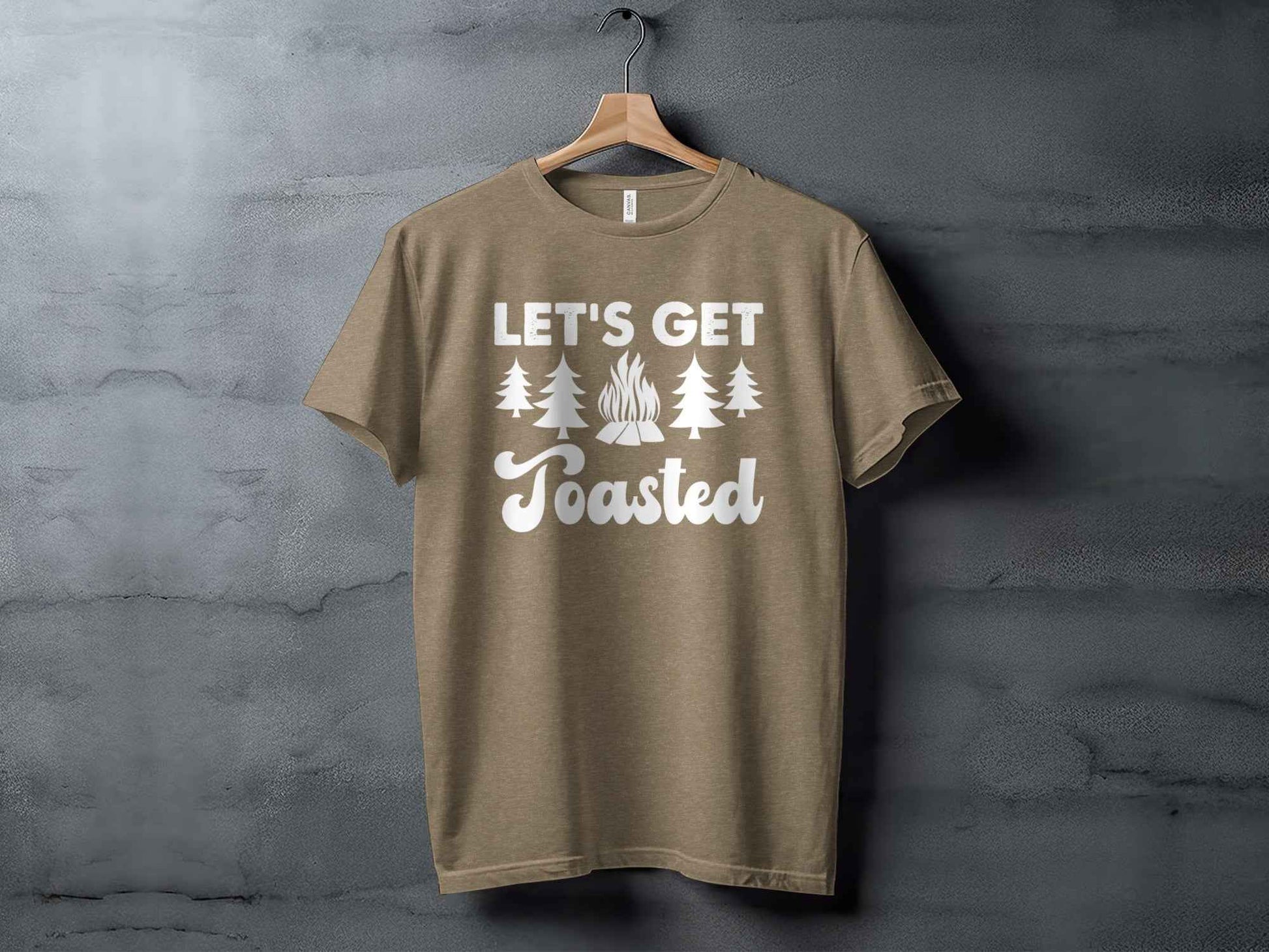 Lets Get Toasted Outdoors Bonfire Forest Fun T-Shirt