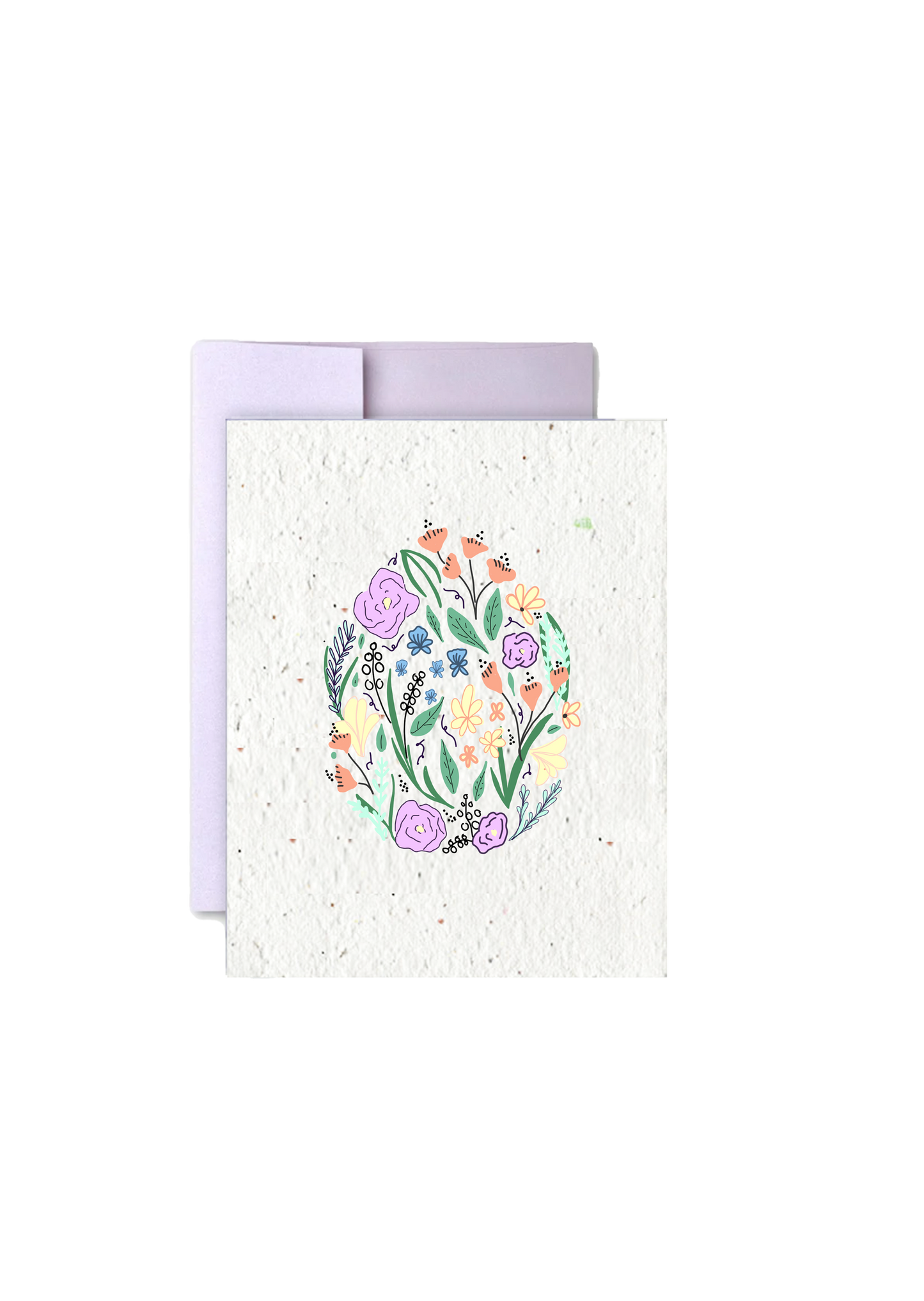 Floral Easter Egg Blooms: Artisan Seed Paper Card