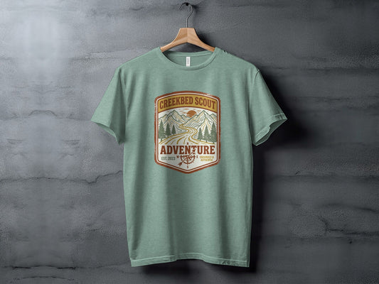 Rugged Creekbed Scout Adventure Emblem Wilderness Shirt