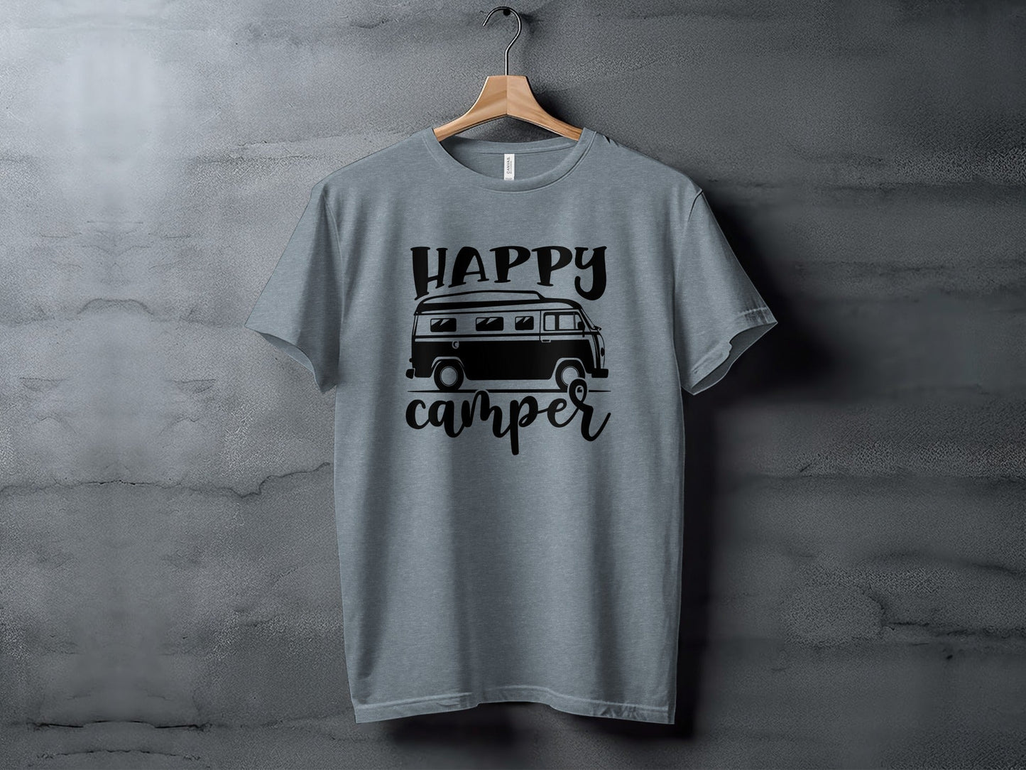 Happy Camper Volkswagen Van Road Trip Vacation T-Shirt