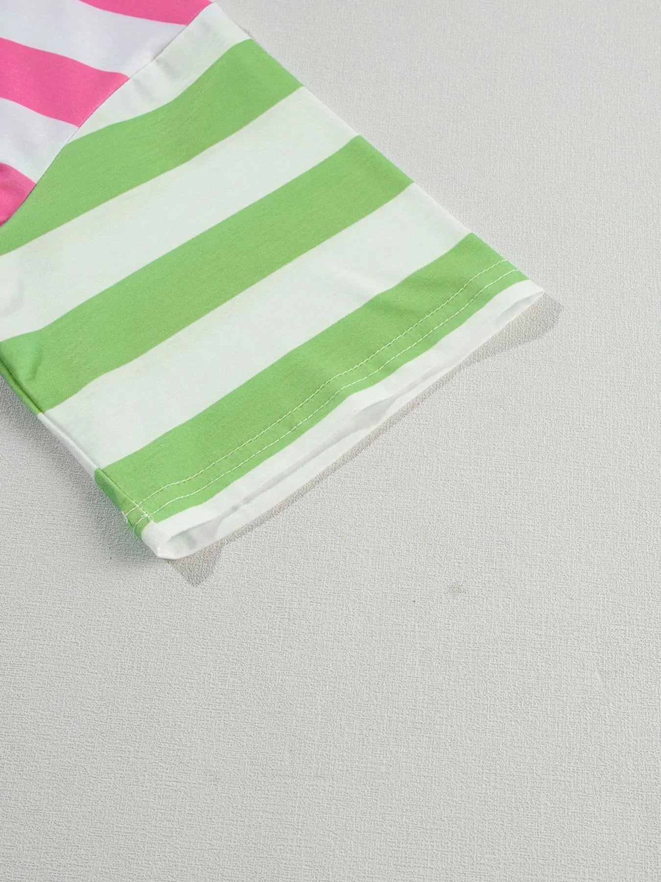 Striped Short Sleeve Oversized Womens T Shirt