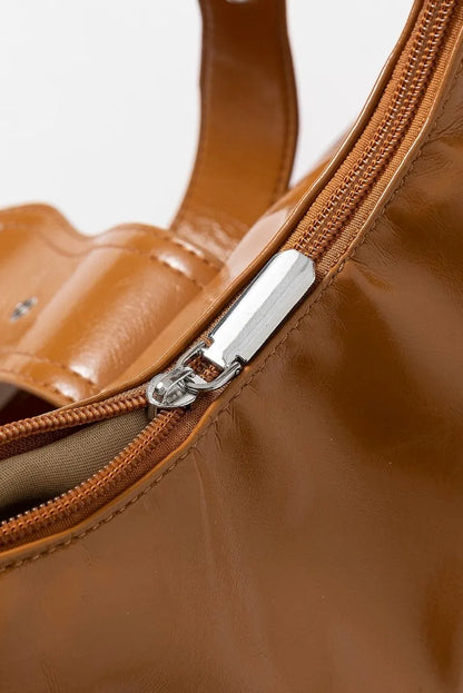 Fame Faux Leather Studded Trim Shoulder Bag Crossbody