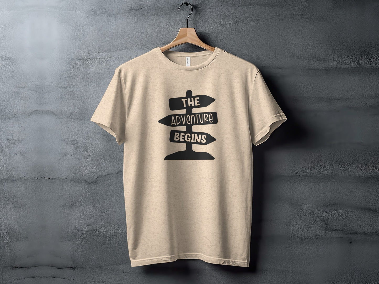 The Adventure Begins Arrow Signpost Graphic T-Shirt