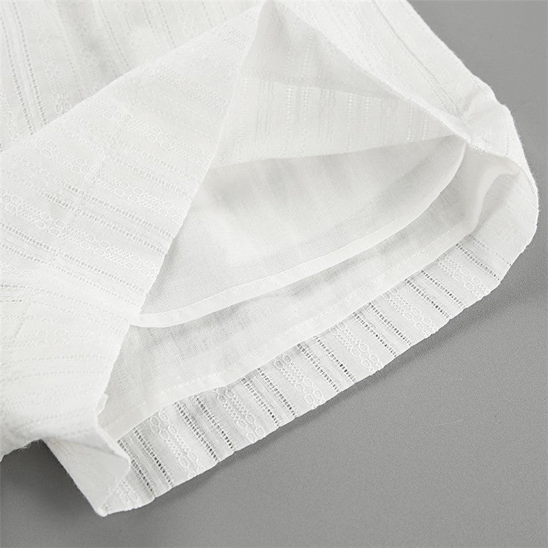 Breathable Cotton Long Sleeve Pajama Set with Shorts