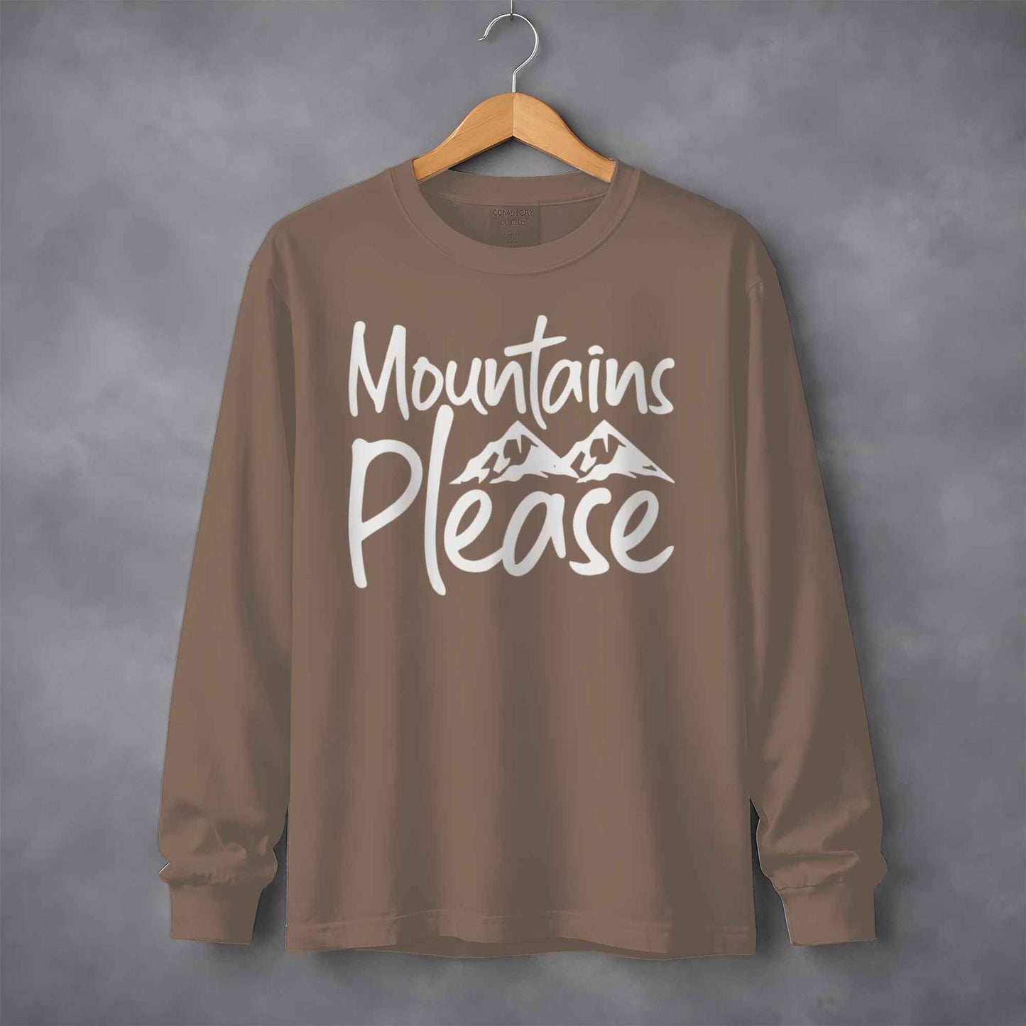 Mountains Please Adventure Awaits Long Sleeve T-Shirt