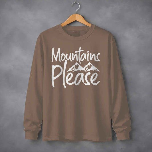 Mountains Please Adventure Awaits Long Sleeve T-Shirt