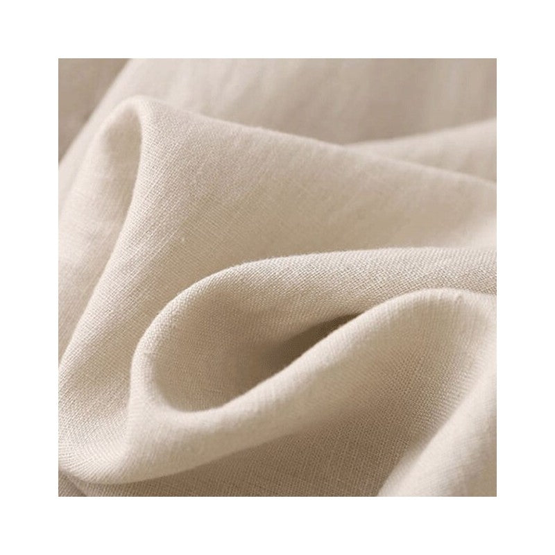 High-Waisted Wide-Leg Cropped Trousers in Cotton-Linen Blend