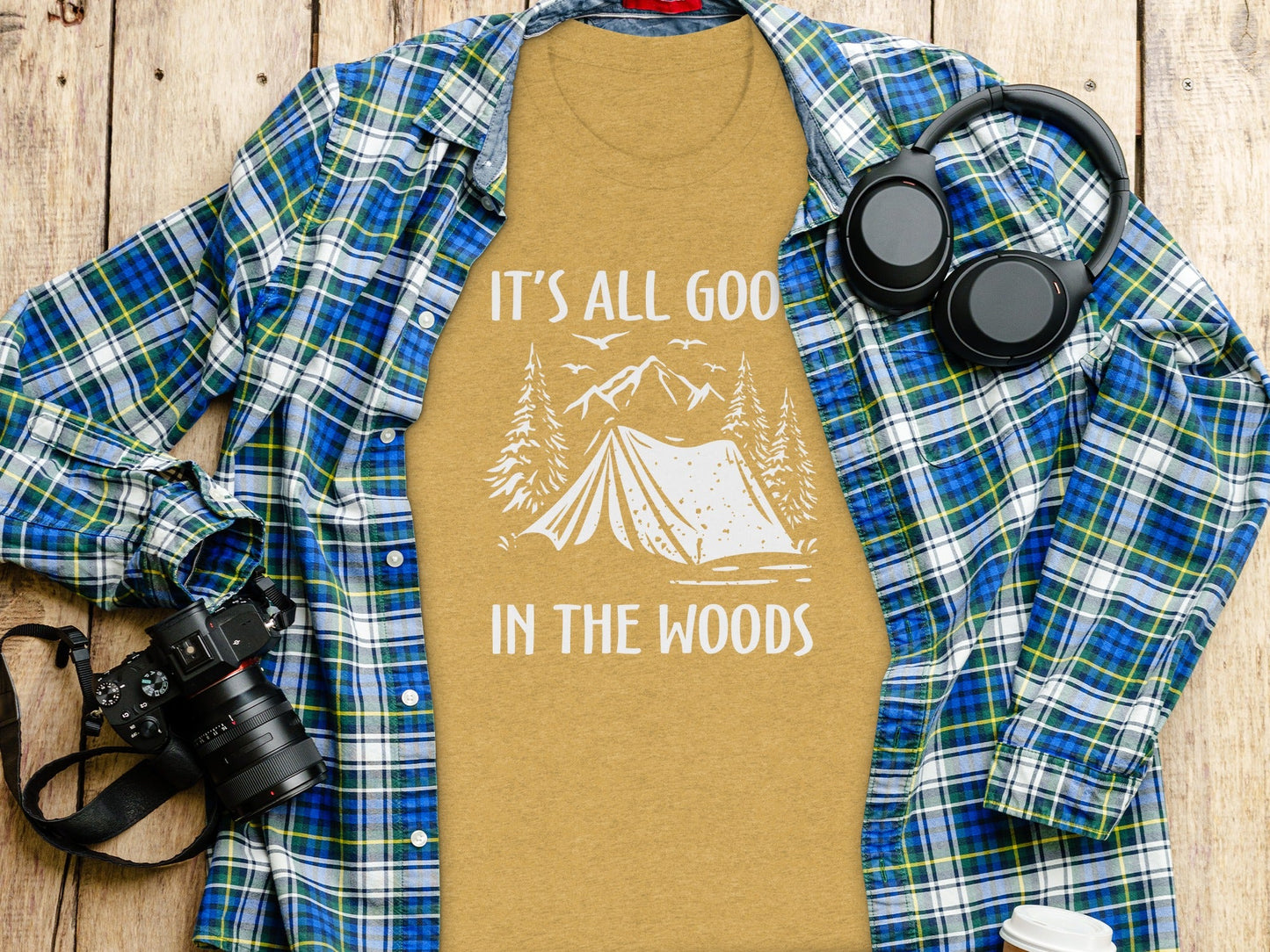 Its All Good In The Woods Camping Graphic Art T-Shirt