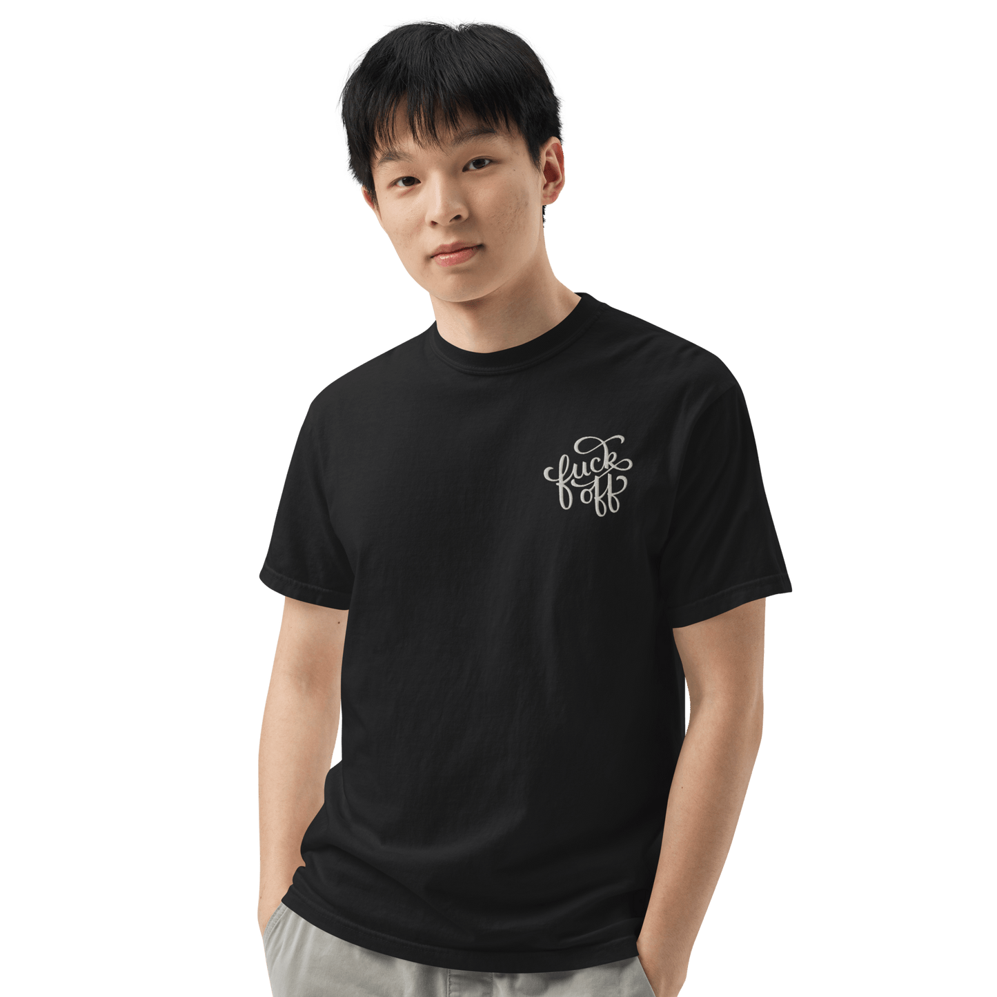 Fuck Off Embroidered Comfy Tee