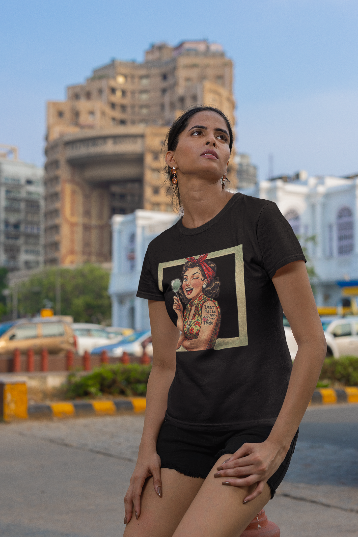 Vintage Short Man Pin Up Graphic Tee