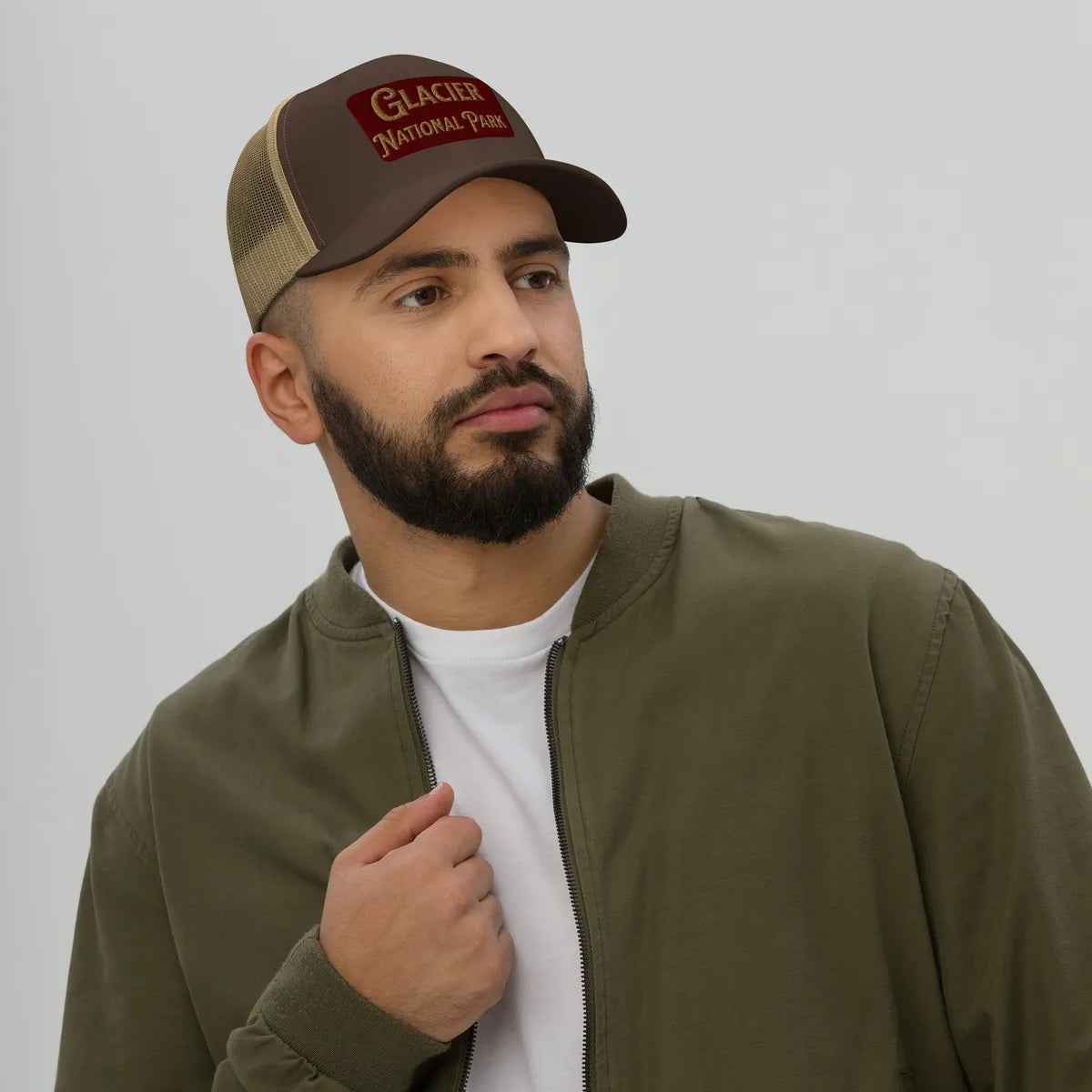 Glacier Embroidered National Park Trucker Hat