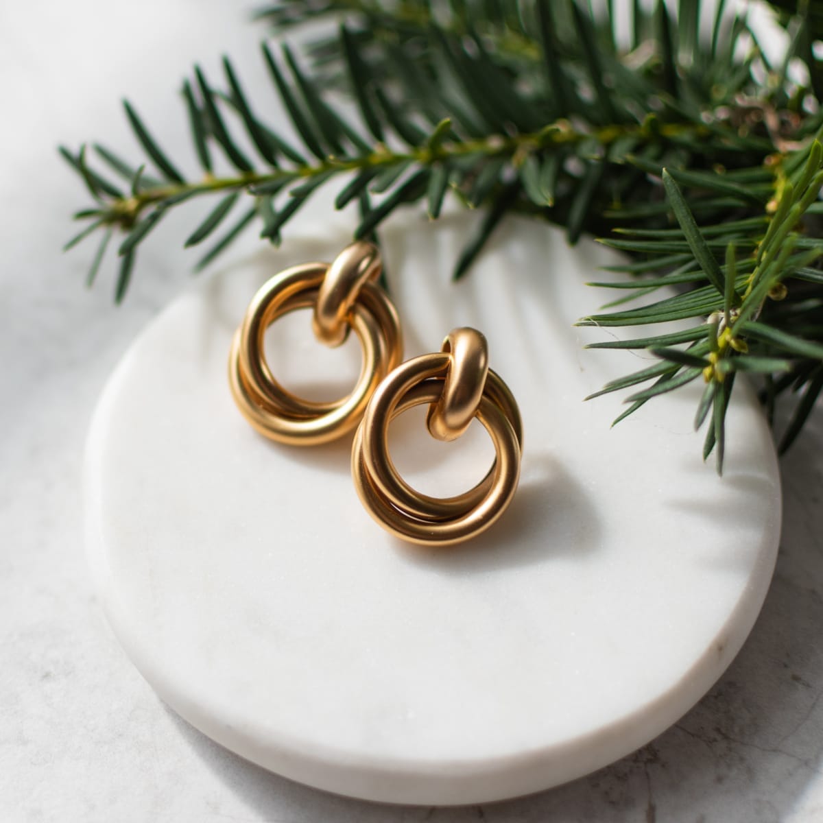 Gold Knot Earrings