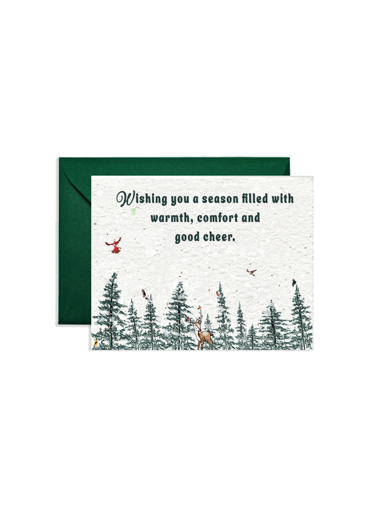 Festive Forest Fables Wildflower Seed Paper Card