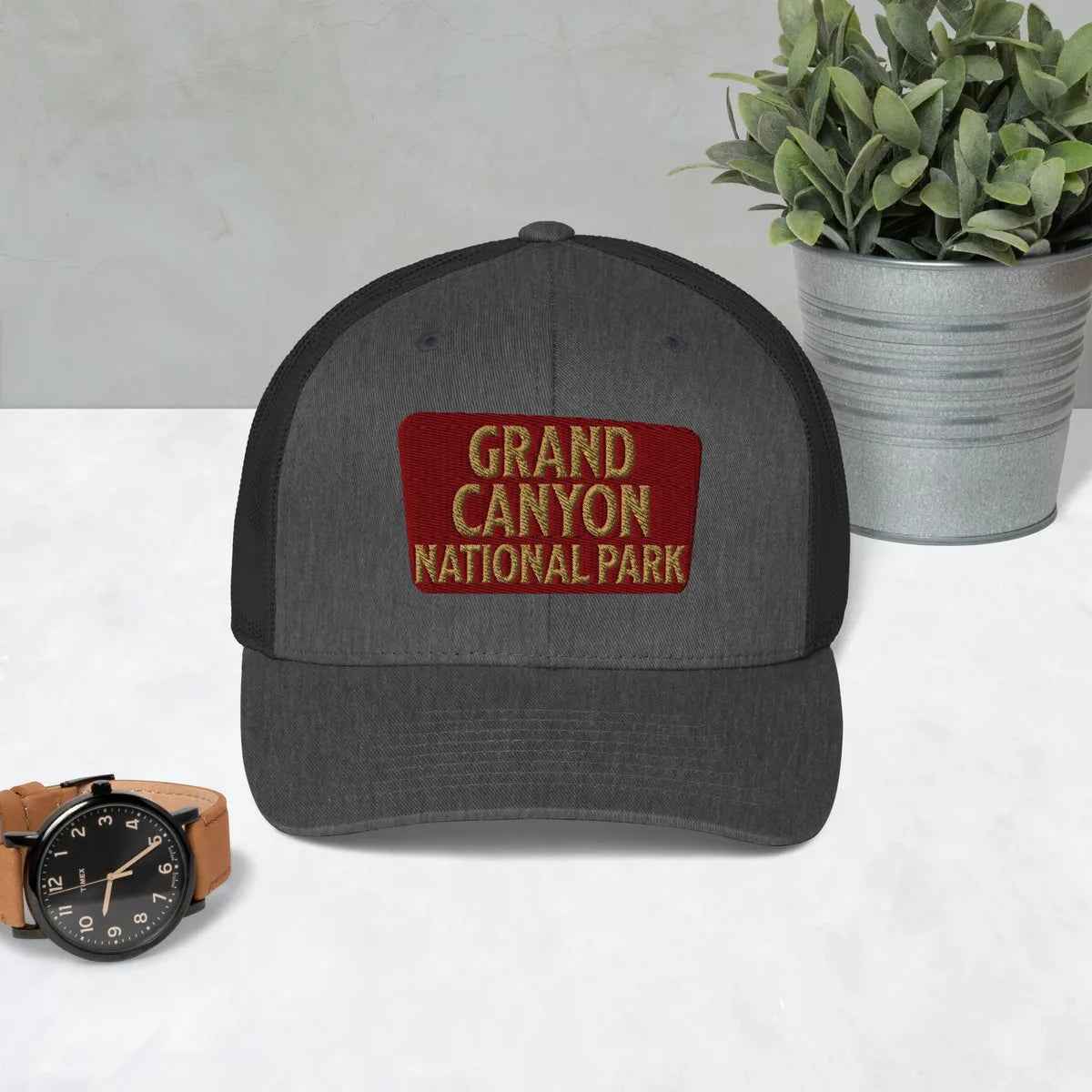 Grand Canyon National Park Sign Embroidered Trucker Hat