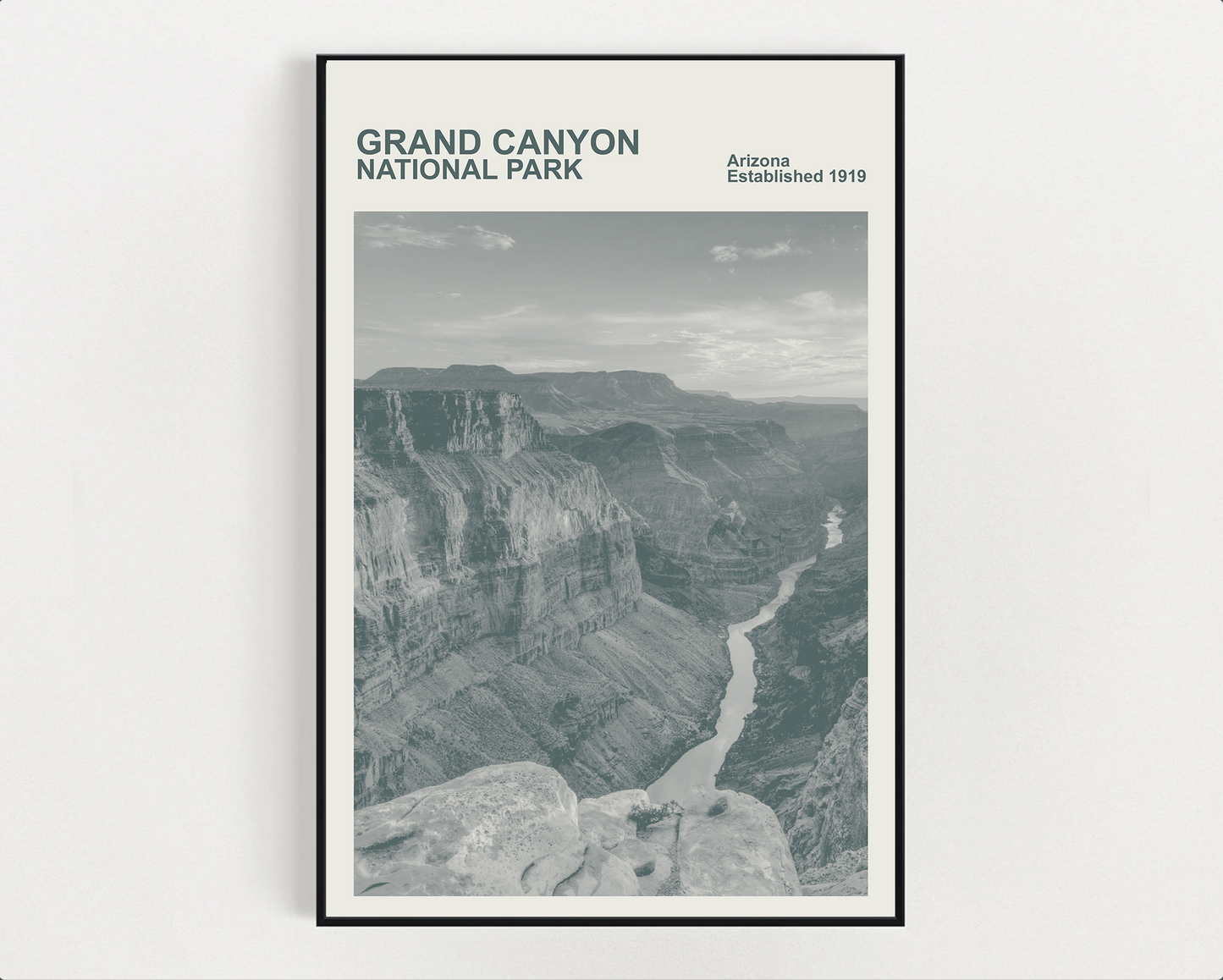 Grand Canyon National Park Print, Monochrome