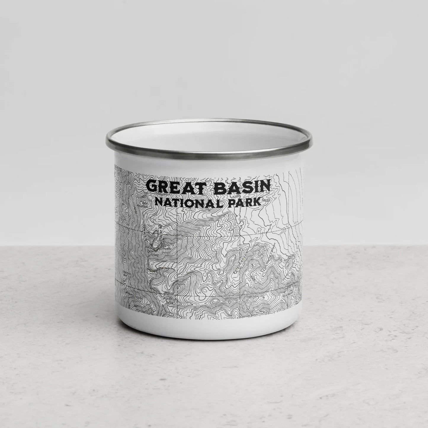 Great Basin National Park Topographic Enamel Camp Mug
