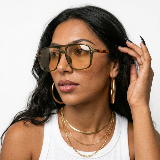 Fearless Acetate Square Sunglasses