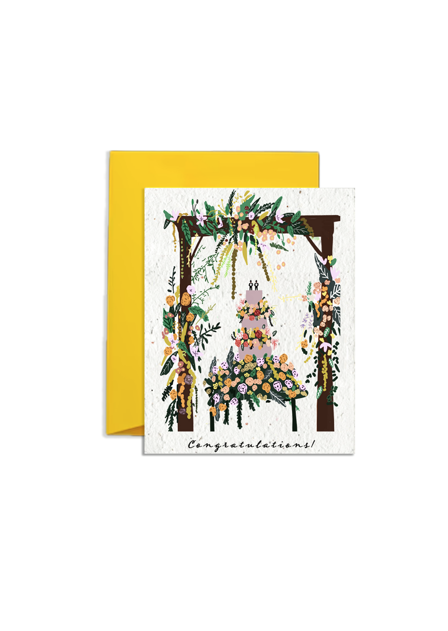 Same Sex Grooms Blossom & Unite Wildflower Seed Wedding Card