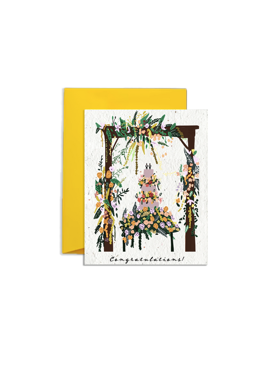 Same Sex Grooms Blossom & Unite Wildflower Seed Wedding Card