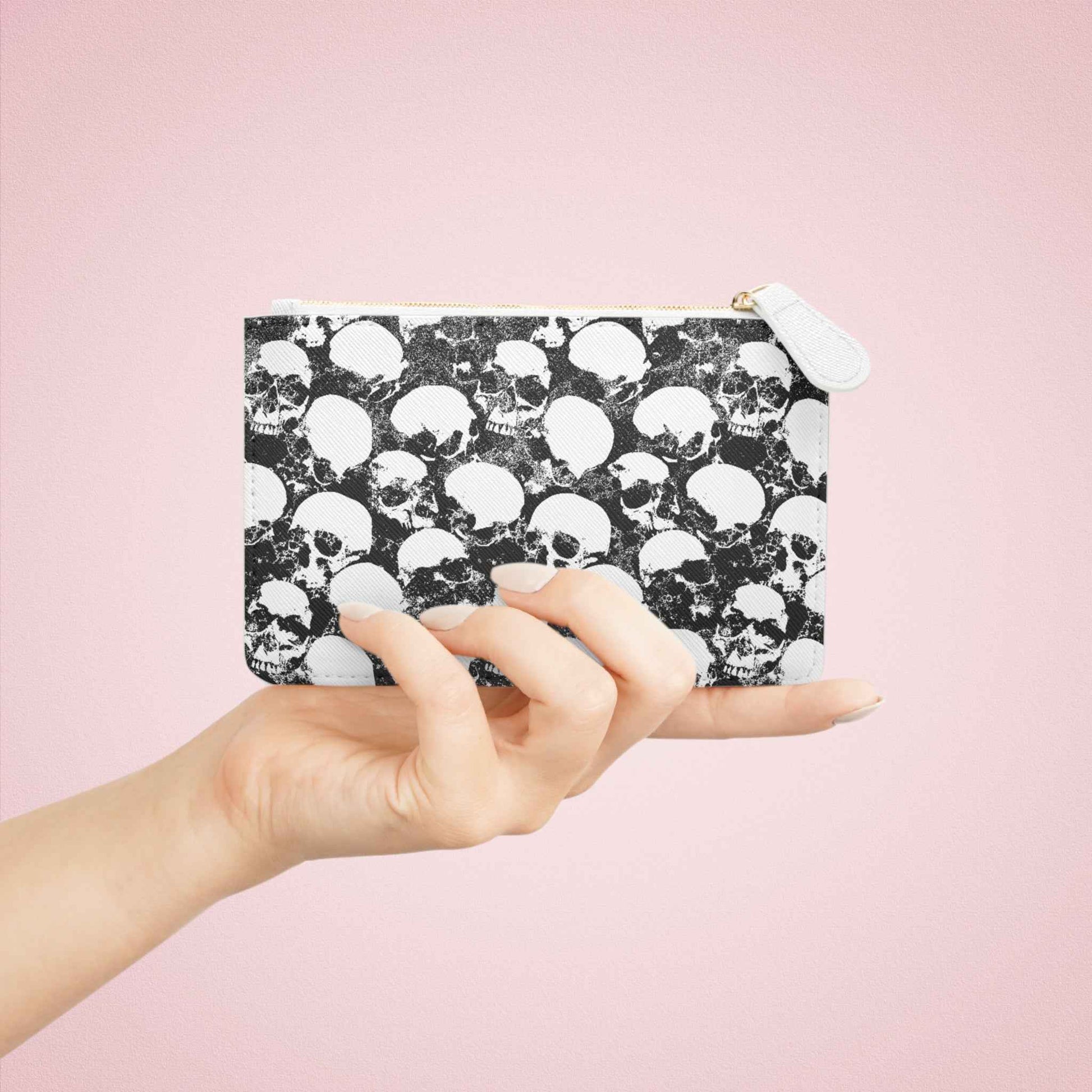 Grunge Skull Mini Clutch Bag