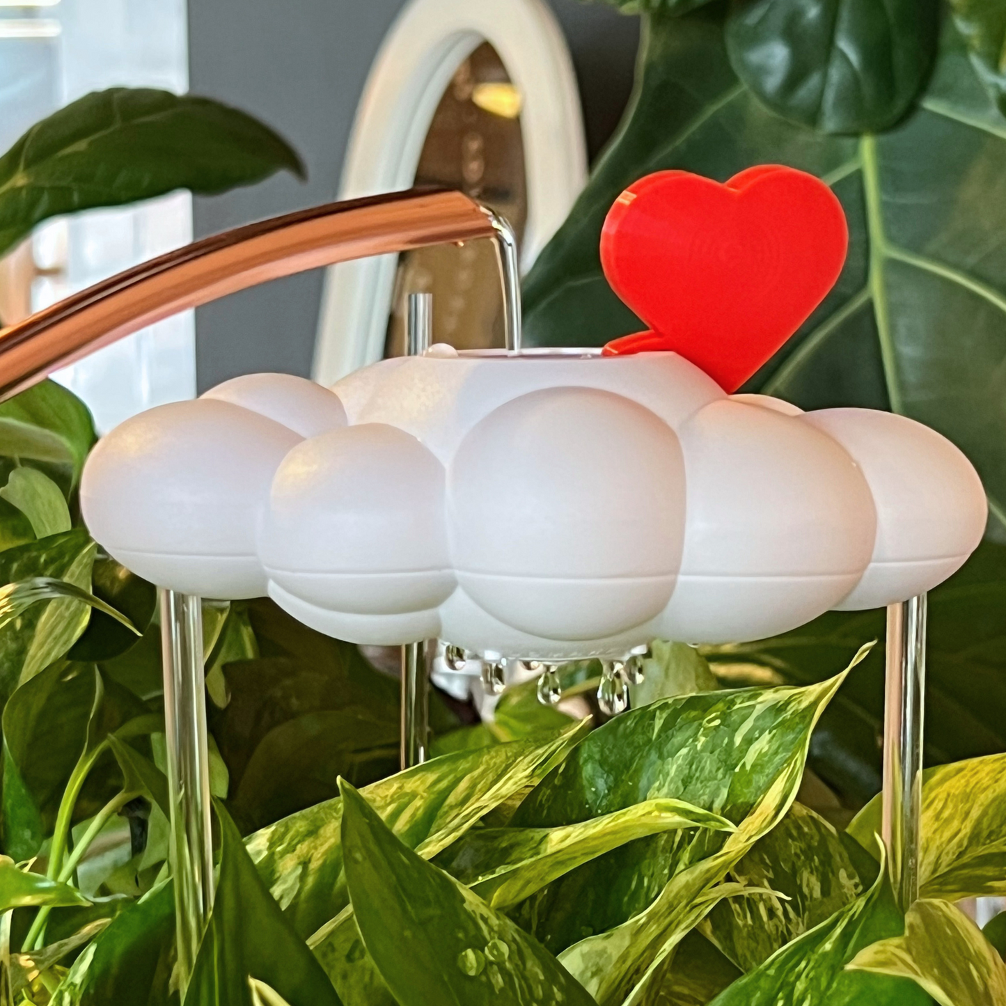 Original Dripping Rain Cloud with Red Heart Charm
