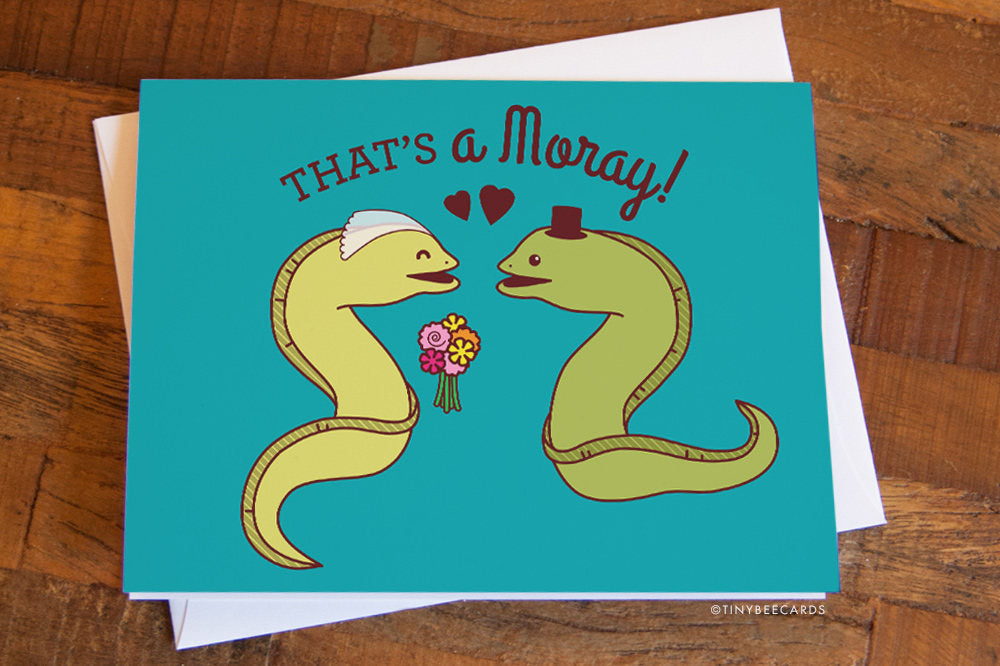 Funny Wedding Card "That's A Moray!"