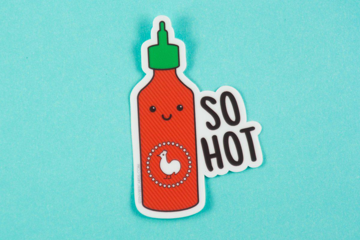 Sriracha Vinyl Sticker "So Hot"